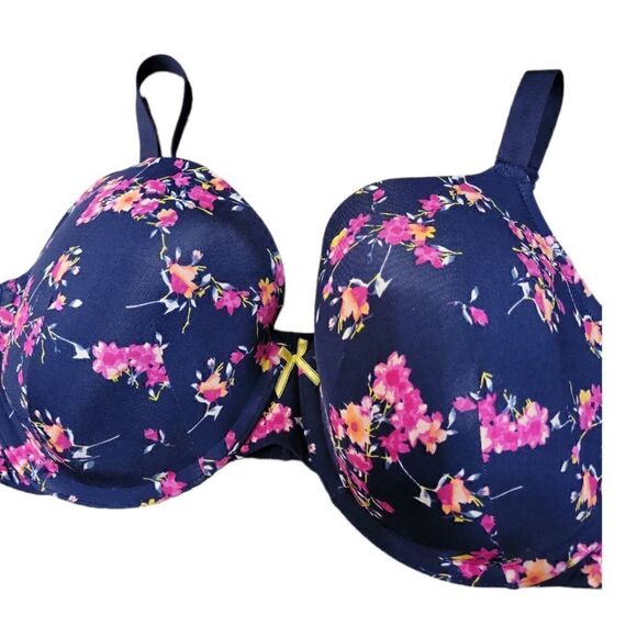 NWOT Cacique Light Lightly Lined T-Shirt Bra Luminous Floral 44D - Picture 4 of 11